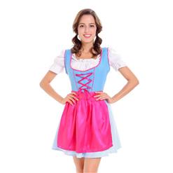 Sexy Maid Costume, Women's Beer Girl Costume, Bavarian Beer Girl Costume, Oktoberfest Wench Adult Dirndl Dress, #N14605