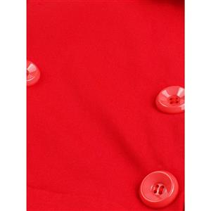 Fashion Women's Red Crew Neck Short Sleeve Bodycon Dress N14276