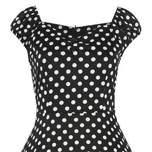 Classical 1950's Vintage Polka Dot Print Casual Dress N12082