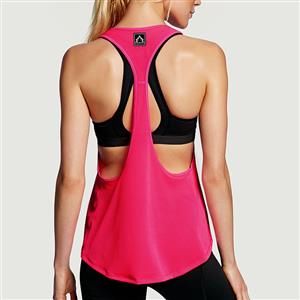 Women's Hot-Pink Workout Sport Gym Yoga Tank Top N10980