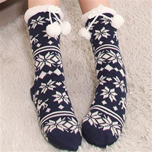 3D Cartoon Animal Woolen Knitted Socks, Household Socks, Comfortable Socks, Thick Stockings, Winter Socks, Slipper Socks, #HG12118