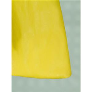Women's Yellow Round Neck Long Sleeve Front Zipper Peplums Blouse N15772