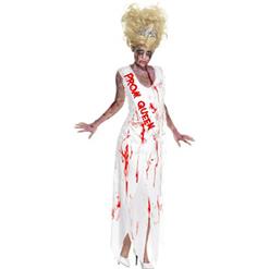 Horror Costume, Halloween Costume with Blood, Zoombie Prom Queen Costume, Scary Costume, Women's Costume, Girl's Costume, #N11794