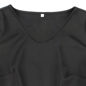 Vintage Women Mesh Split Joint V-Neck Sleeveless A-Line Dress N23499