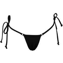 Sexy Black String Swimsuit, Cheap Women's String Bikini Swimsuit, Black String Swimwear, #BK10528