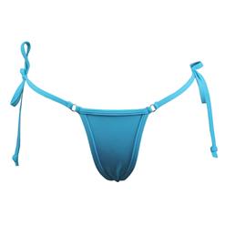 Fashion Blue Ties at Hips String Bikini Swimsuit BK10530