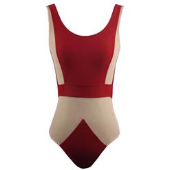 New Fashion Red and Nude Backless Swimsuit BK10596