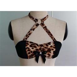 Crazy Sexy Halter Leopard Print Bikini Set BK10825