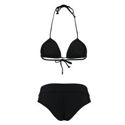 Sexy Black Triangular Bikini Set BK12351