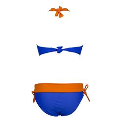 Blue and Orange Halter Bikini BK8706