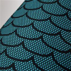 Sexy Turquoise Dragon EGG Digital Printing Swimsuit BK9379