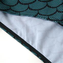 Sexy Turquoise Dragon EGG Digital Printing Swimsuit BK9379