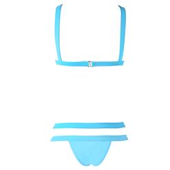 Fashion Sexy Blue Bandage Swimsuit BK9403