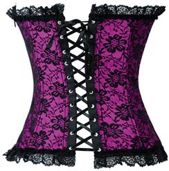 purple and Black corset CB1723
