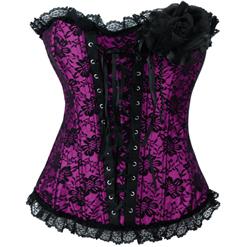 Sexy corset, purple Corset, lace corset, #CB1723