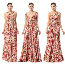 Unique Evening Dresses 2015, Floral Print Dresses, Used Formal Dress, Prom Dress For Cheap, Changeable Dresses, Maxi Dress, #F30001