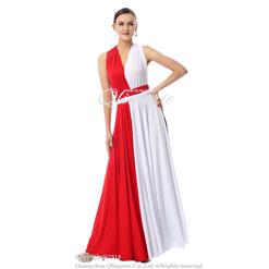 Elegant Colorful A-line Strapless Floor-Length Long Evening Dresses F30004