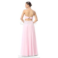 2018 Fancy Pink Sheath Strapless Split-Front Crystal Floor-Length Prom Dresses on sale F30020