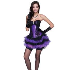 Sexy Charming Black and Purple Ruffles Petticoat HG10486