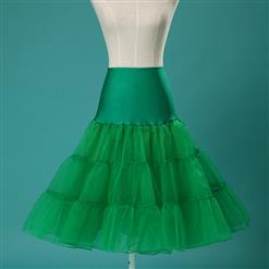 Sexy Green Skirt Petticoat, Fashion Green Skirt, Cheap Ladies Tulle Petticoat, Party Dress Petticoat, Plus Size Petticoat, #HG11253