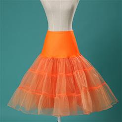 Graceful Cute Orange Tulle Skirt Petticoat HG11254