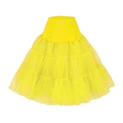 Graceful Cute Yellow Tulle Skirt Petticoat HG11256