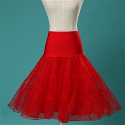 Graceful Cute Red Tulle Skirt Petticoat HG11262