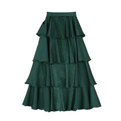 Casual Skirt, Tiered Skirts for Women, Multi Layered Skirt, Midi Flare Skirt, Swing Skater Skirt, Fashion Skirt, #HG13067