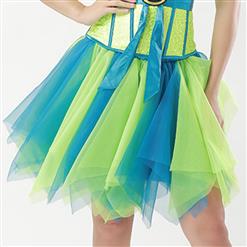 Women's Tutu Tulle Mini A-Line Layered Petticoat Zigzag Skirt HG15003