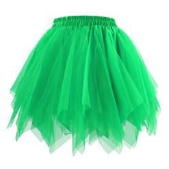Women's Tutu Tulle Mini A-Line Layered Elastic Petticoat Pure Color Skirt HG15007