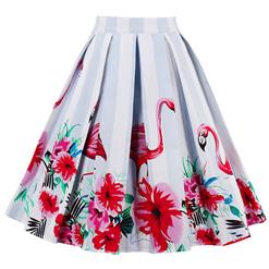 1950's Vintage Skater Skirt, Sexy Skater Skirt for Women, A Line Pleated Skirt, Floral Print Skirt, Retro Fashion Skirts, #HG15040