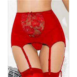 Mesh Garter Belt Red, Suspender Belt with Straps, Red Lingerie Garter Belt, Womens Mesh Garter Belt, High Waist Garter Belt, #HG16727