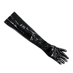 PVC Black 56cm Nonelastic Gloves HG1912
