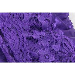 Dark Purple Long Mesh Bustle Skirt HG1926
