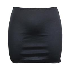 Sexy All-match Black Wrap Stretchy Mini Skirt HG2626