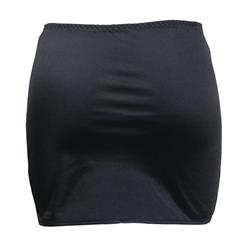 Sexy All-match Black Wrap Stretchy Mini Skirt HG2626