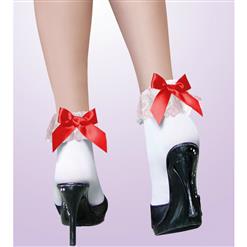 Satin Bow Anklet, Anklet Sock, Sexy nylon anklet Stockings, #HG4480