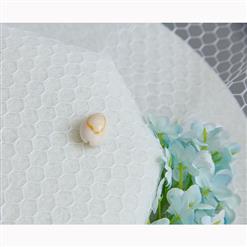 Elegant Charming White Flower Net Hair Clip Hat J17269
