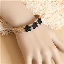 Vintage Braiding Wristband Flower Embellishment Bracelet J17926