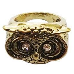 Gold Tone Owl Ring, Owl Ring, Sexy Jewelry, #J7000