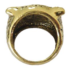 Gold Tone Owl Ring J7000