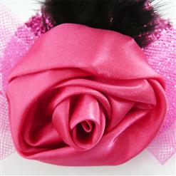 Amaranth Flower Flannel mini Top Hat J7056