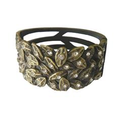 Fashion Boho Diamond Bronze Metal Daisy Hollow Out Bracelet J7098