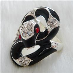 Silver Snake Ring, Fashion Jewelry, Sexy Jewelry, #J7122