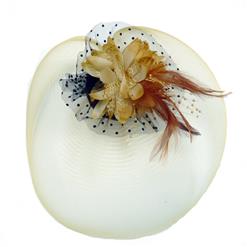 Yellow Net Fascinator Hair Clip, pretty hair accessory, Flowers & Net Fascinator, #J7241