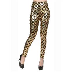 Sexy Gold Fish Scale Pattern High Waist Leggings L10258