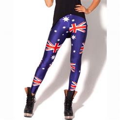 Women's Fashion Flag of Australia Pattern High Waist Leggings L10319