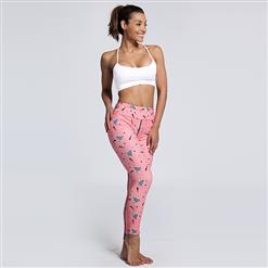 Women's Fashion High Waist Geometric Print Sports Leggings Yoga Fitness Pants L16135