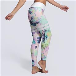 Women's Fashion High Waist Fruit Print Sports Leggings Yoga Fitness Pants L16137