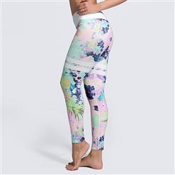 Women's Fashion High Waist Fruit Print Sports Leggings Yoga Fitness Pants L16137